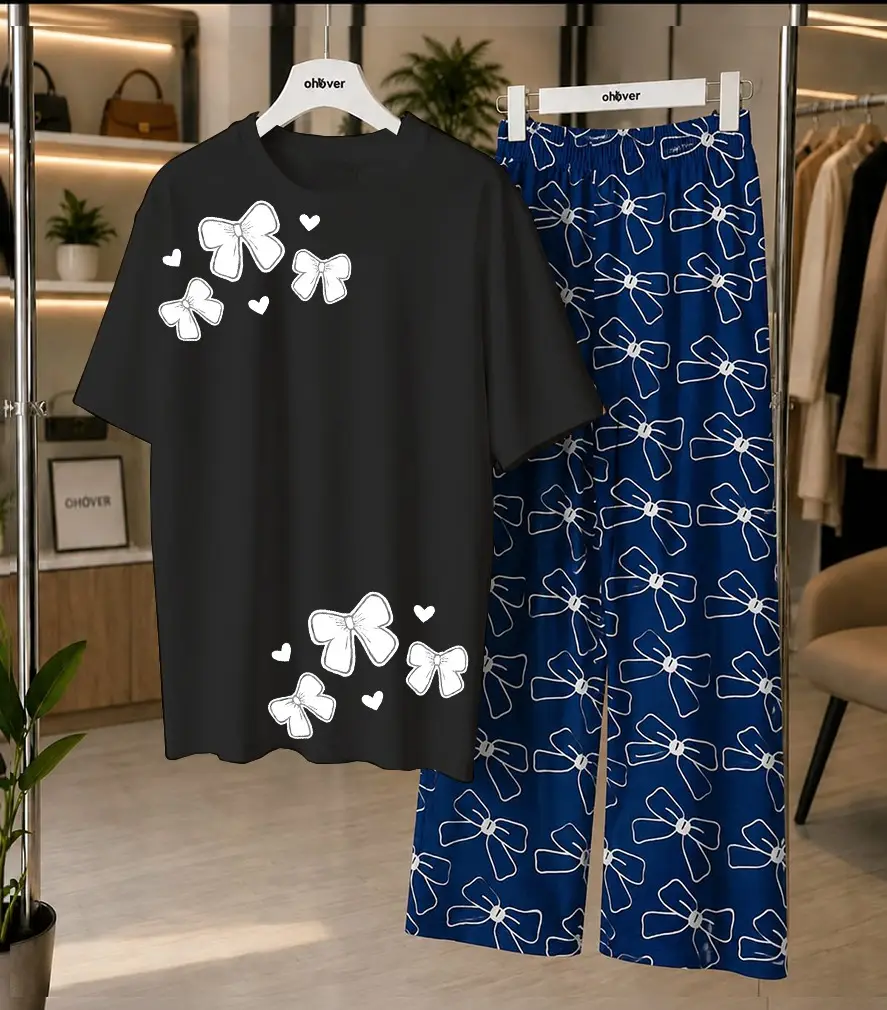 2 Pcs Women's Stitched Cotton Jersey Printed Night Suit