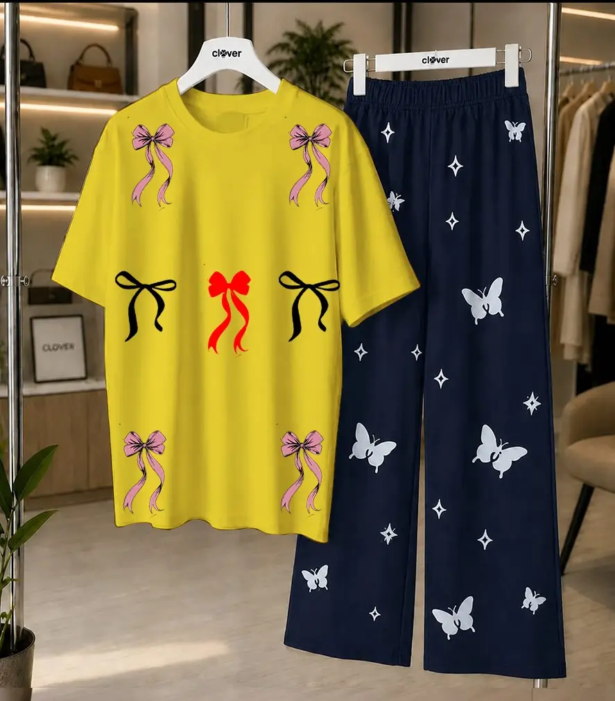 2 Pcs Women's Stitched Cotton Jersey Printed Night Suit