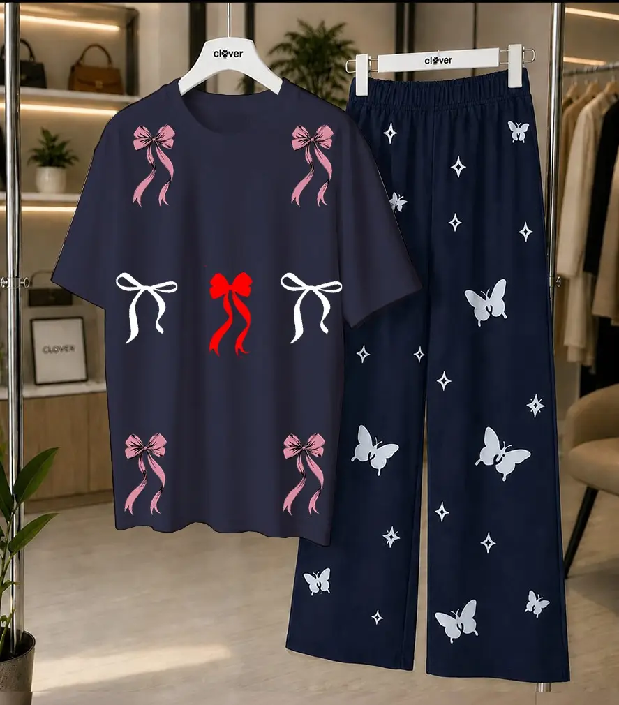 2 Pcs Women's Stitched Cotton Jersey Printed Night Suit