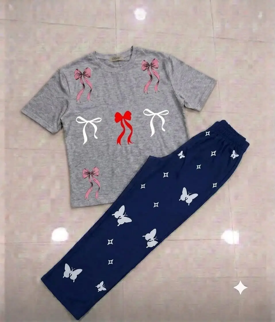 2 Pcs Women's Stitched Cotton Jersey Printed Night Suit