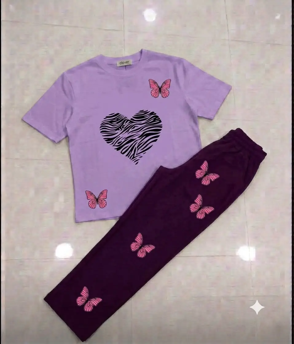 2 Pcs Women's Stitched Cotton Jersey Printed Night Suit