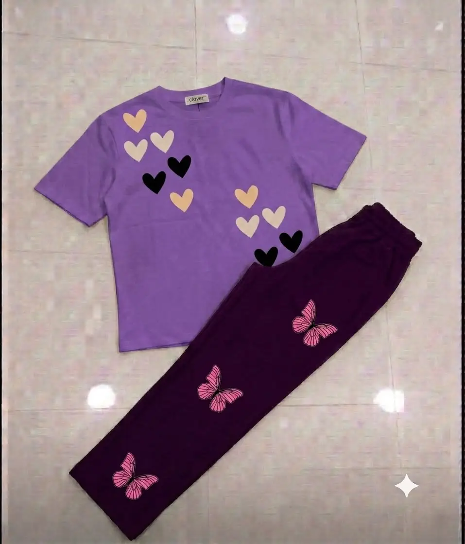 2 Pcs Women's Stitched Cotton Jersey Printed Night Suit