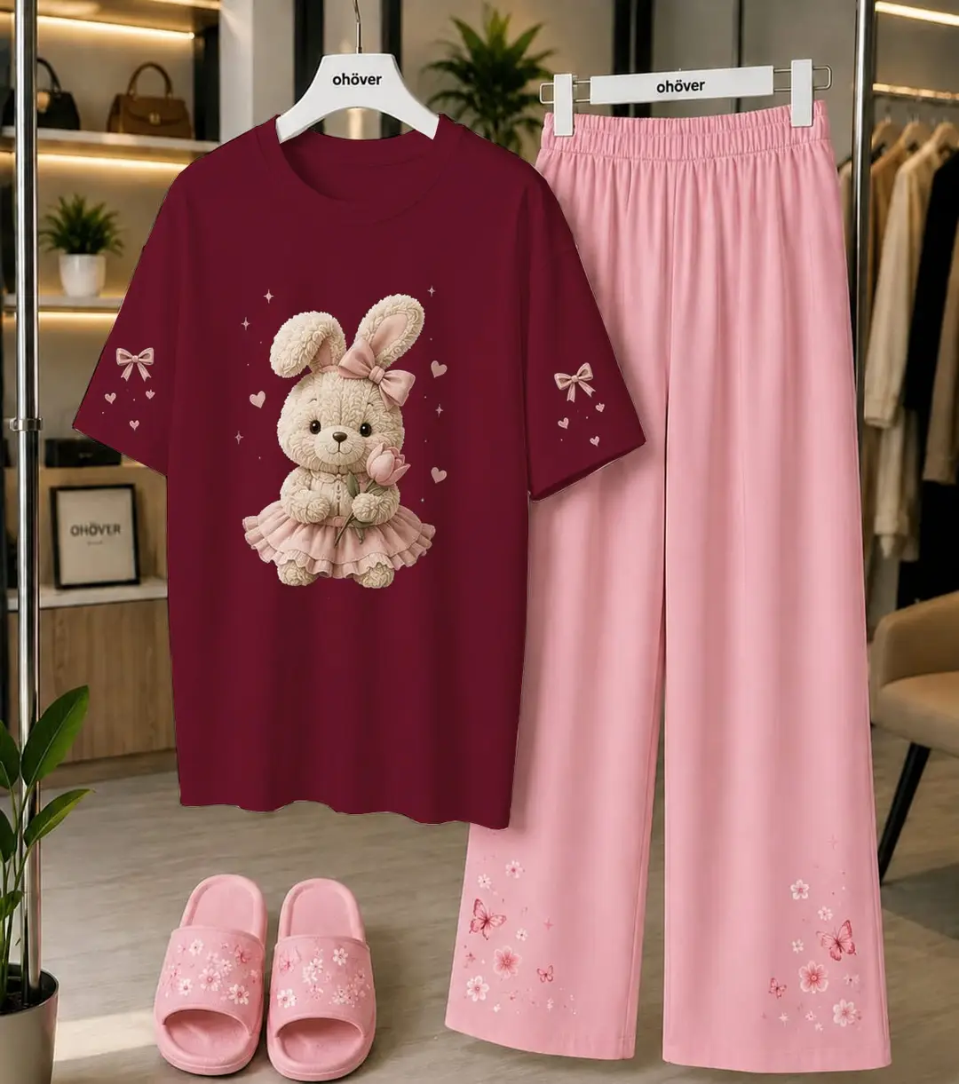 2 Pcs Women's Stitched Cotton Jersey Printed Night Suit