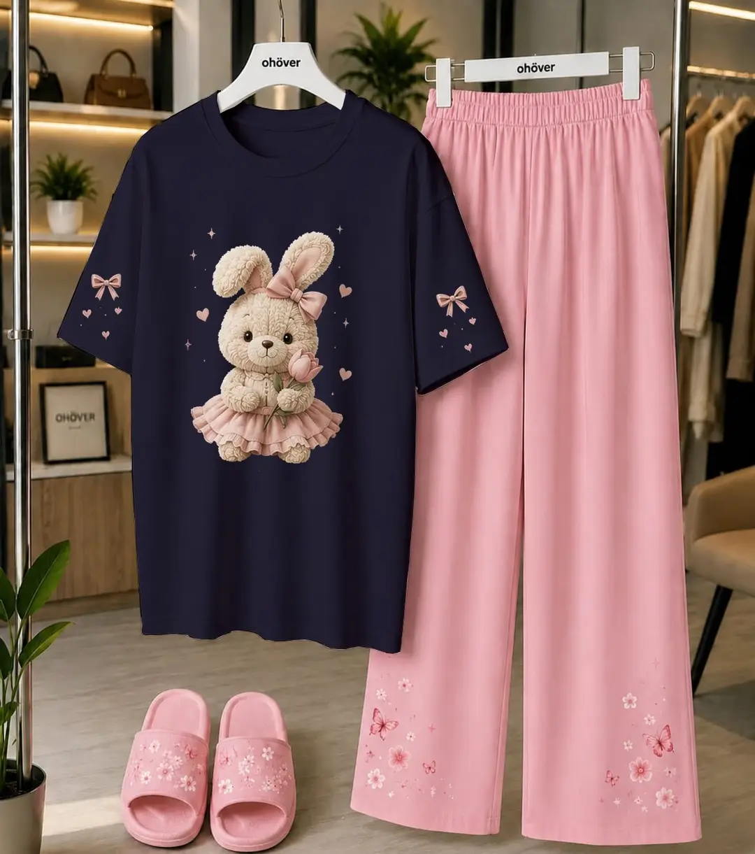 2 Pcs Women's Stitched Cotton Jersey Printed Night Suit
