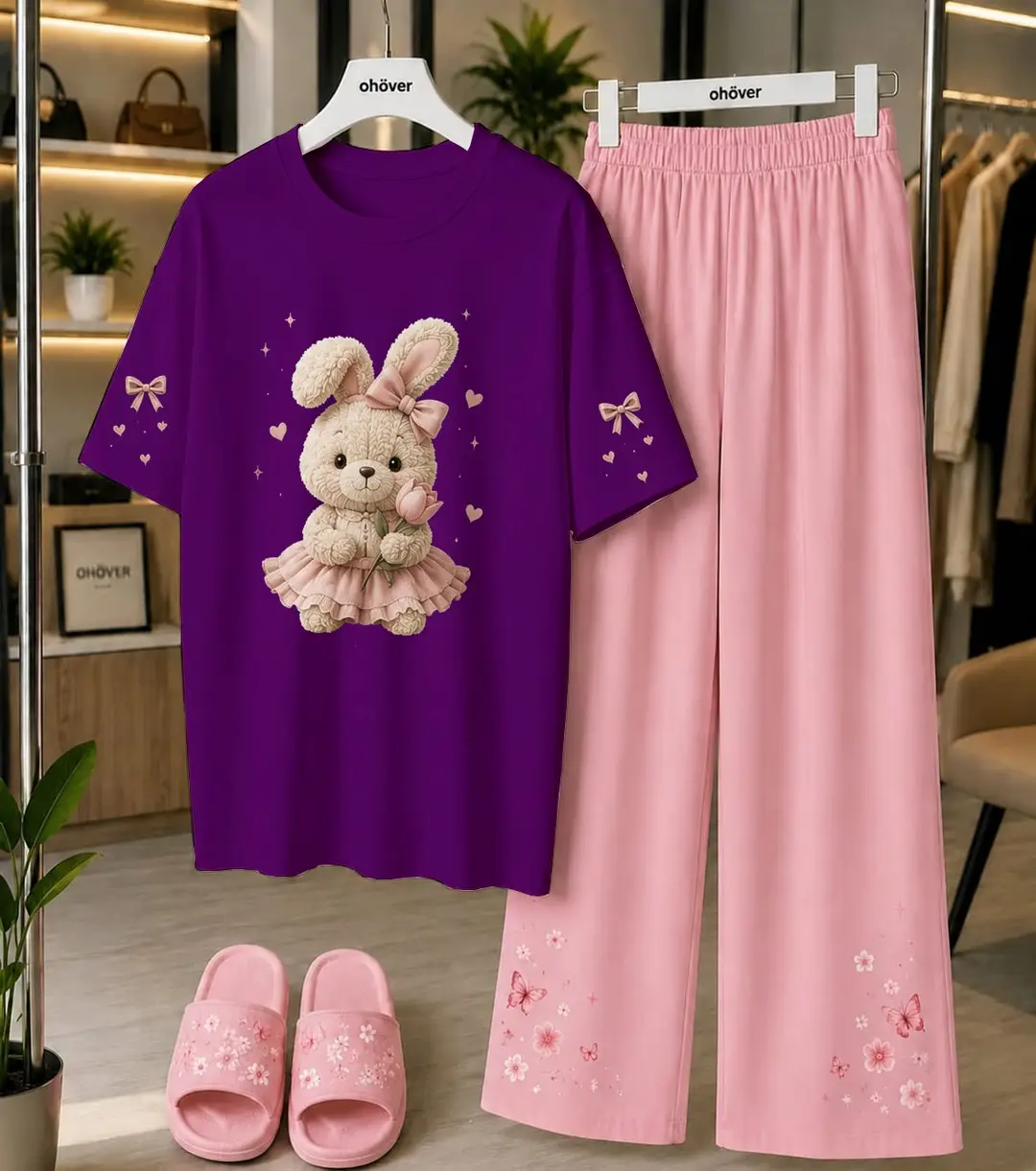 2 Pcs Women's Stitched Cotton Jersey Printed Night Suit