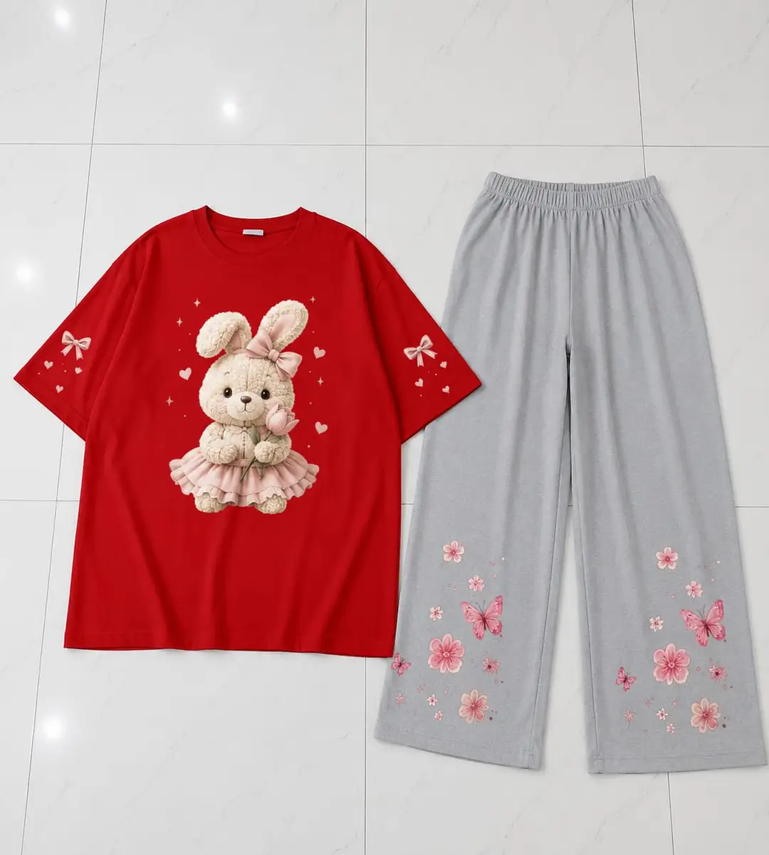 2 Pcs Women's Stitched Cotton Jersey Printed Night Suit