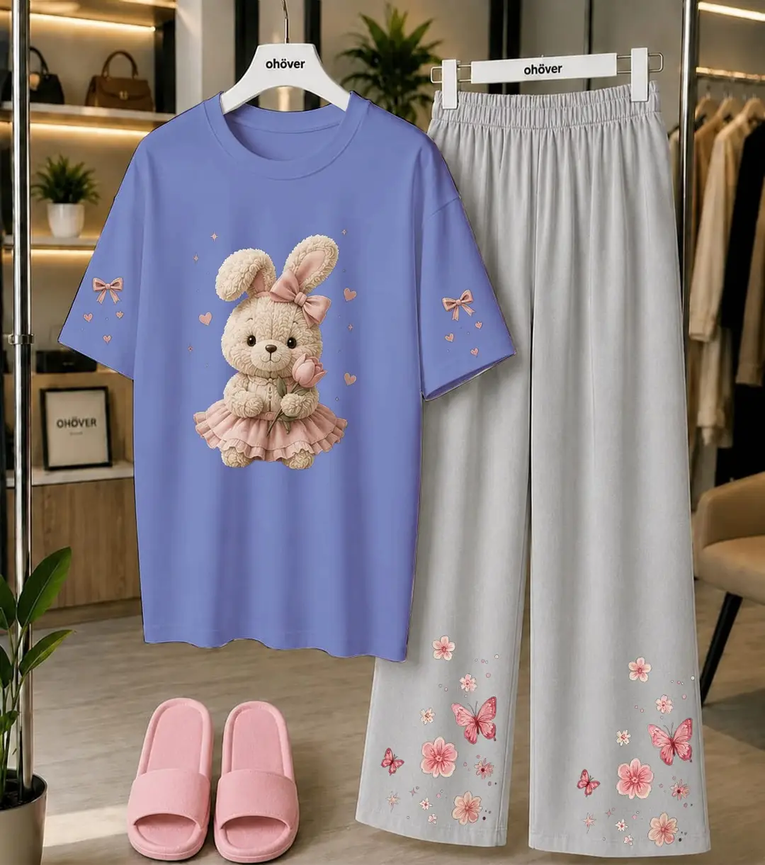 2 Pcs Women's Stitched Cotton Jersey Printed Night Suit