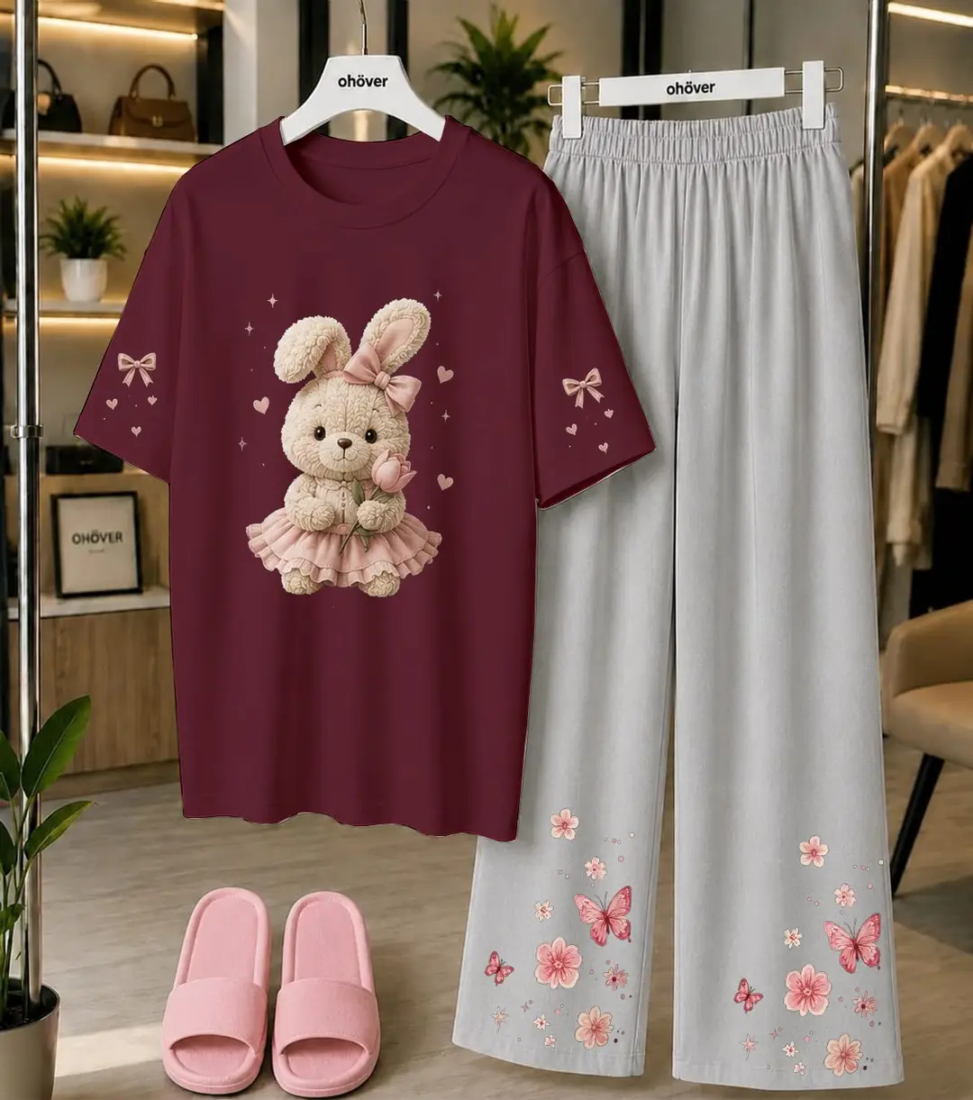 2 Pcs Women's Stitched Cotton Jersey Printed Night Suit