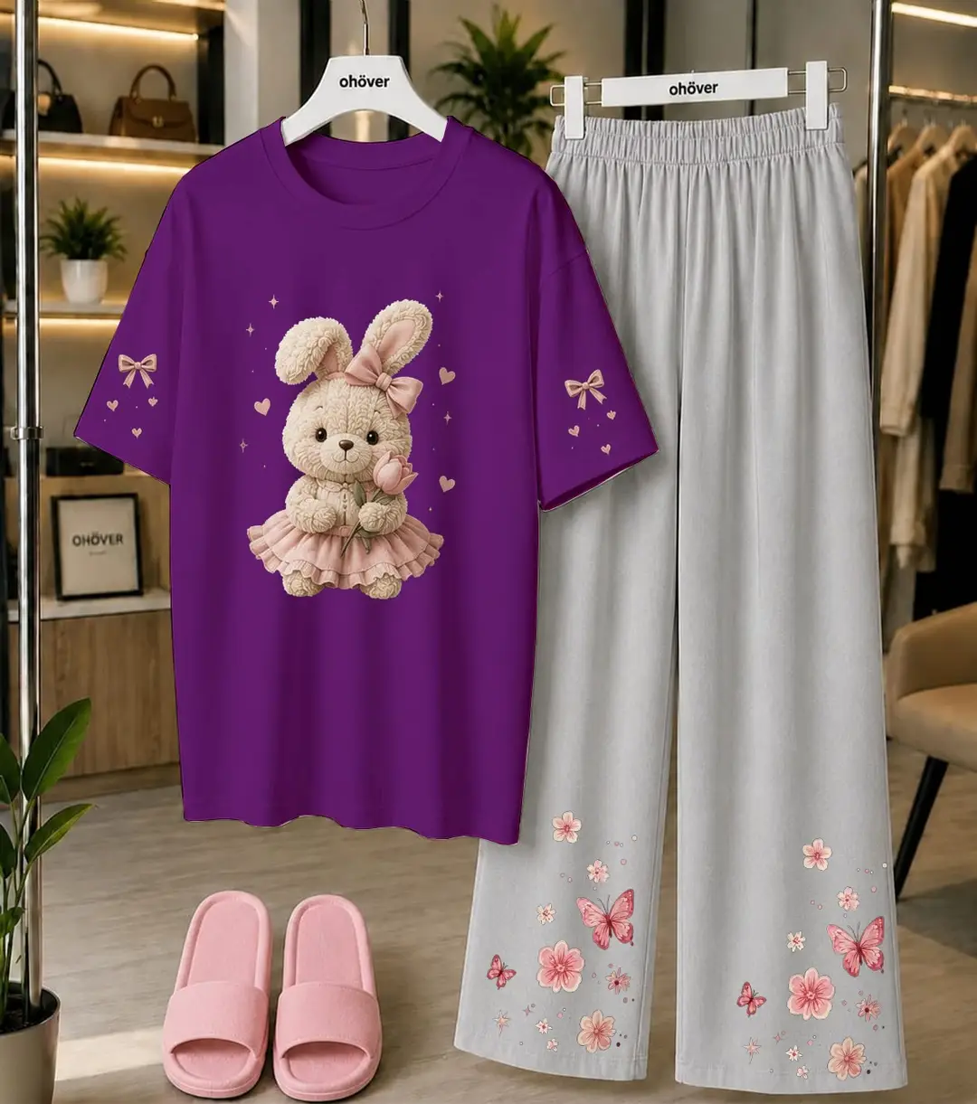 2 Pcs Women's Stitched Cotton Jersey Printed Night Suit