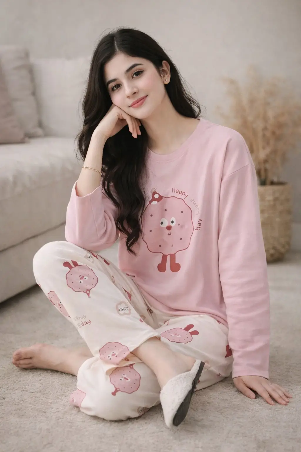 2 Pcs Women's Stitched Jersey Printed Night Suit