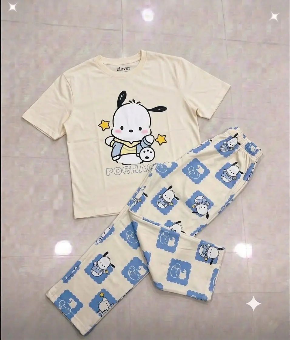 2 Pcs Women's Stitched Jersey Printed Night Suit