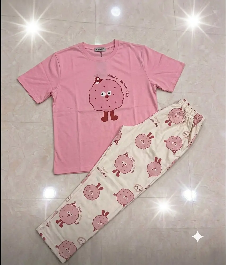 2 Pcs Women's Stitched Jersey Printed Night Suit