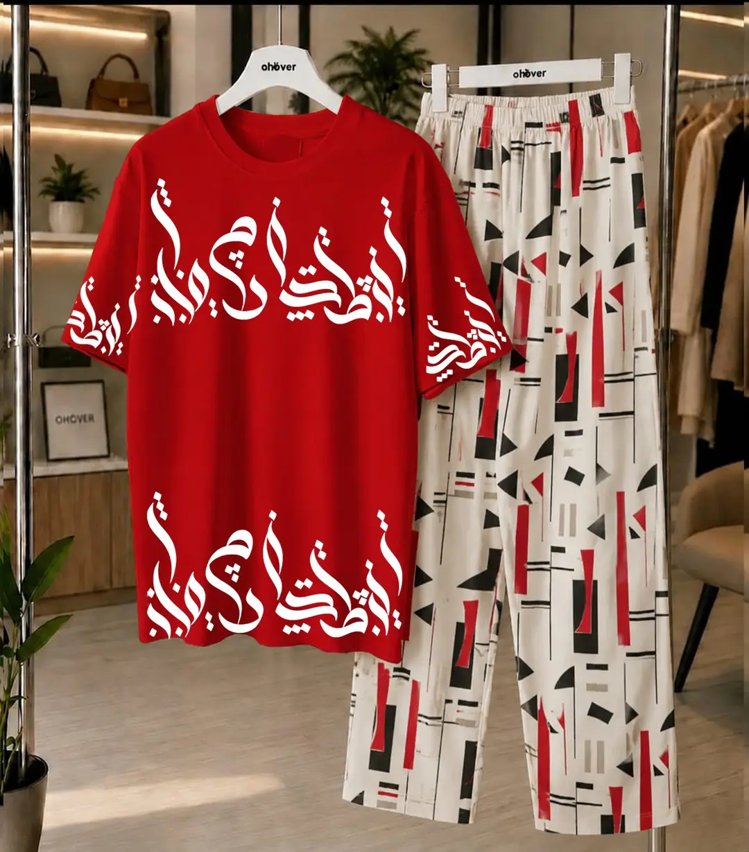 2 Pcs Women's Stitched Jersey Printed Night Suit