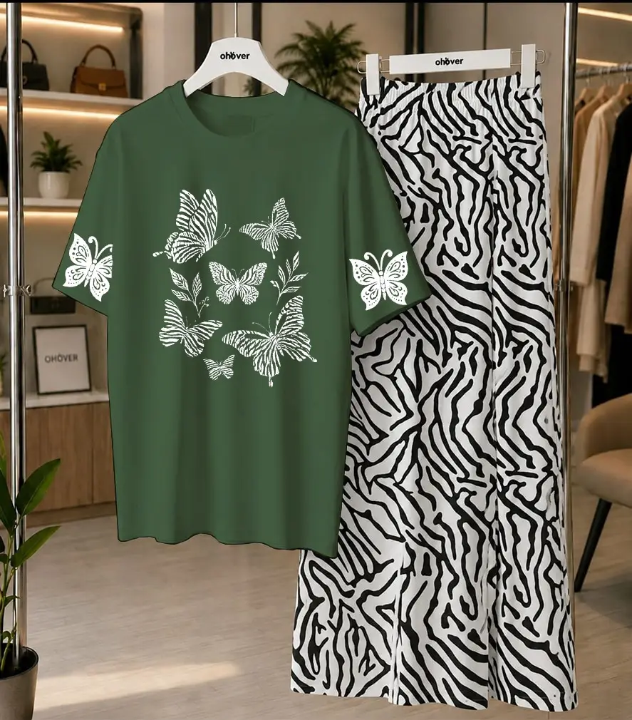 2 Pcs Women's Stitched Jersey Printed Night Suit