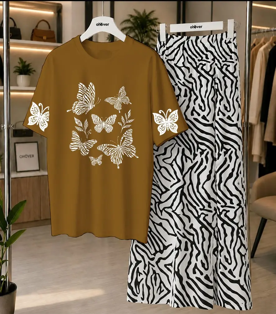 2 Pcs Women's Stitched Jersey Printed Night Suit
