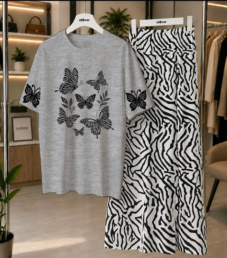2 Pcs Women's Stitched Jersey Printed Night Suit