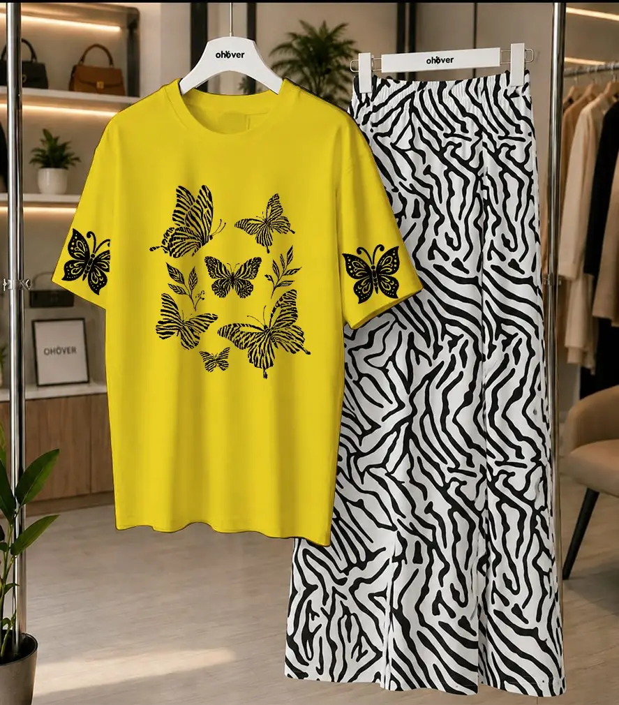 2 Pcs Women's Stitched Jersey Printed Night Suit