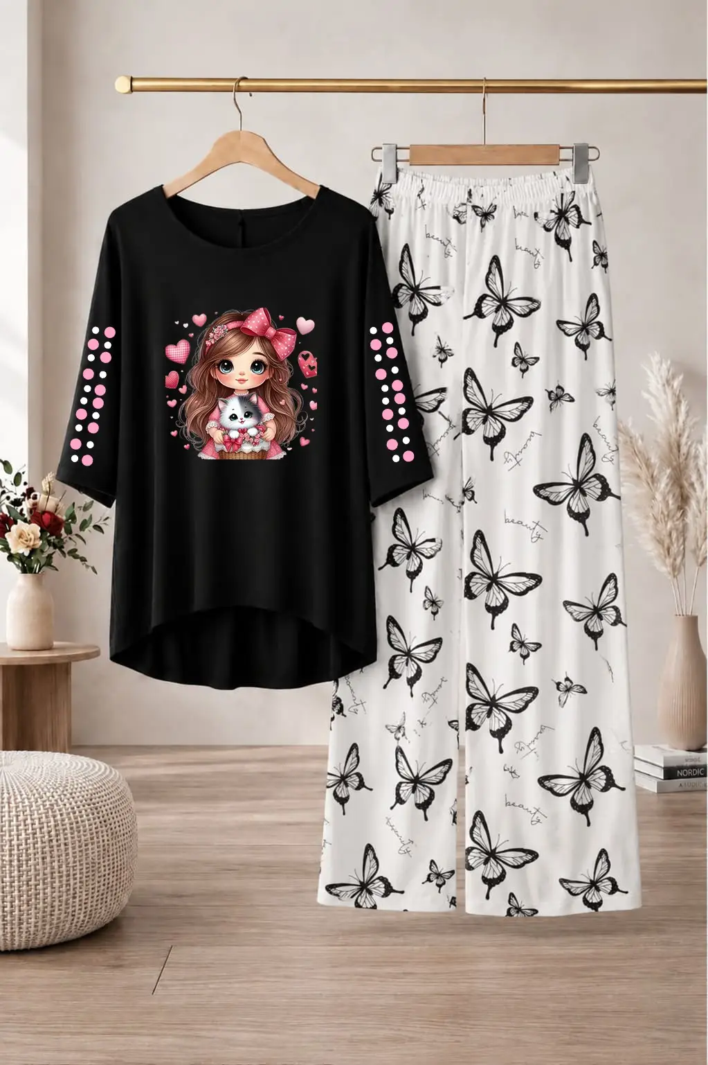 2 Pcs Women's Stitched Cotton Jersey Printed Night Suit