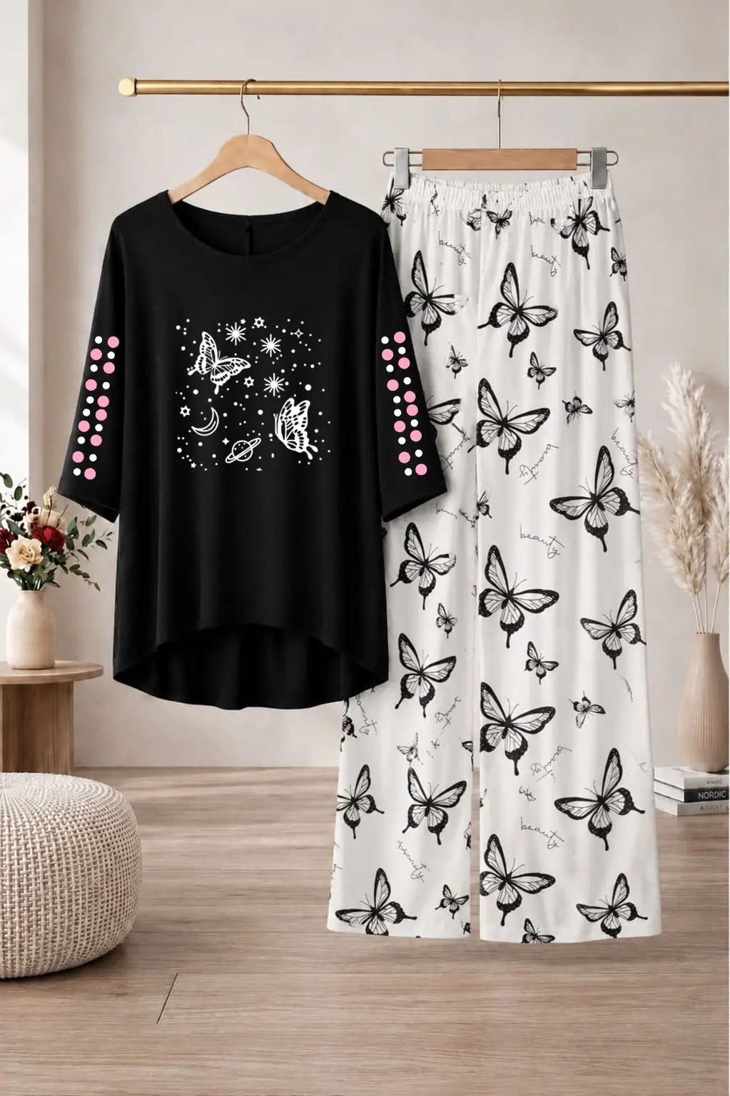 2 Pcs Women's Stitched Cotton Jersey Printed Night Suit