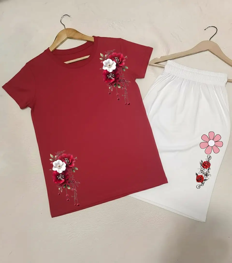 2 Pcs Women's Stitched Cotton Jersey Printed Night Suit