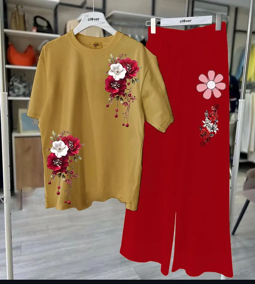 2 Pcs Women's Stitched Cotton Jersey Printed Night Suit