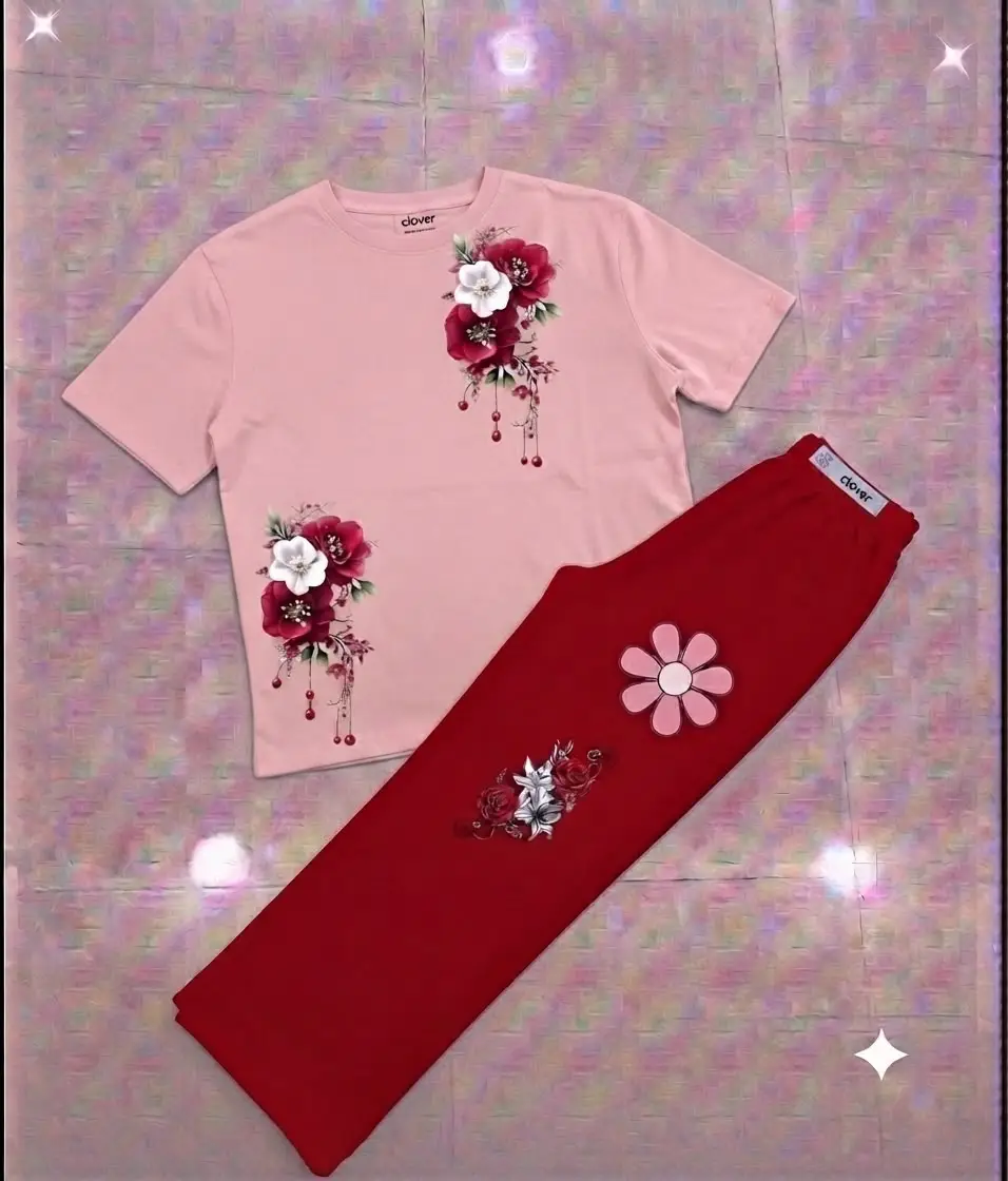 2 Pcs Women's Stitched Cotton Jersey Printed Night Suit