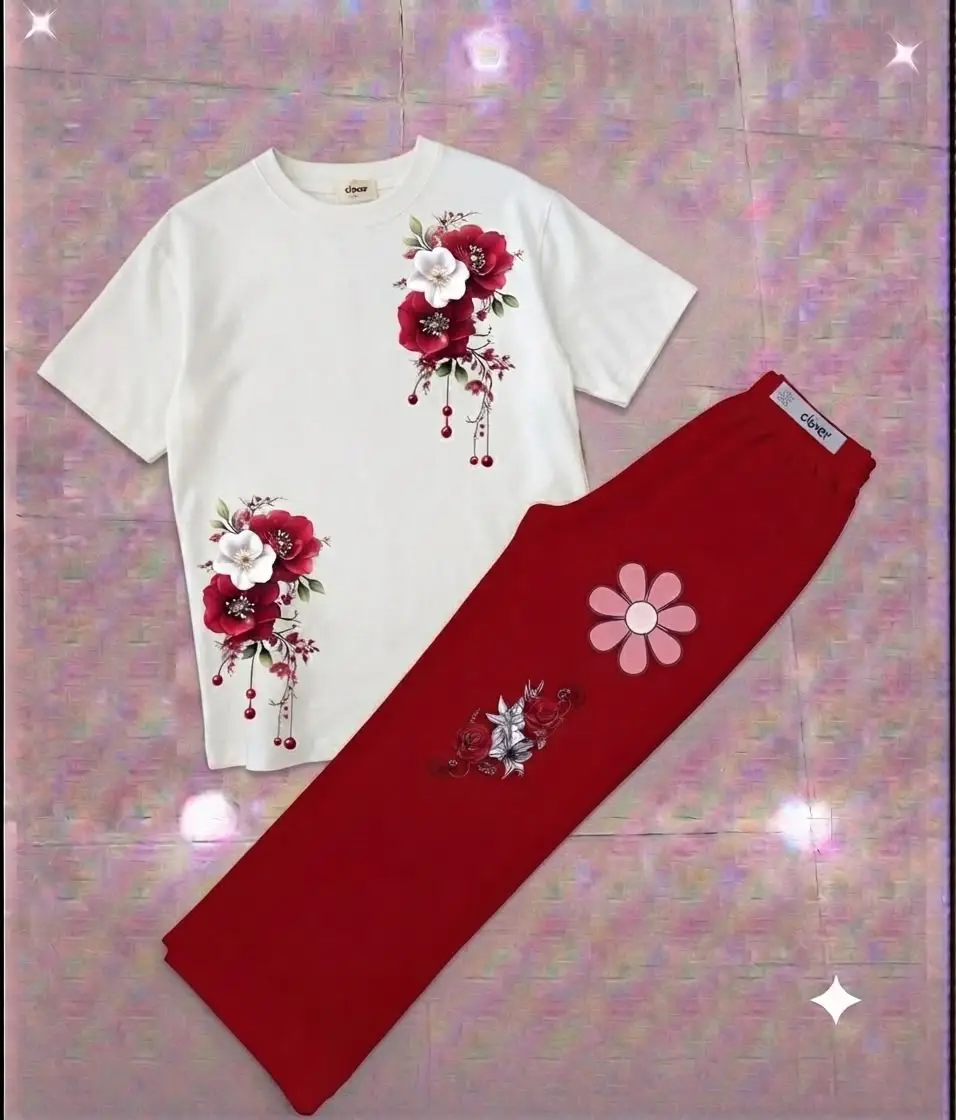 2 Pcs Women's Stitched Cotton Jersey Printed Night Suit