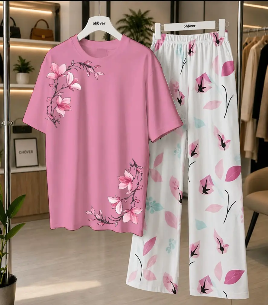 2 Pcs Women's Stitched Cotton Jersey Printed Night Suit
