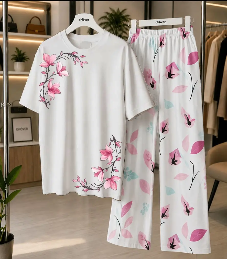2 Pcs Women's Stitched Cotton Jersey Printed Night Suit