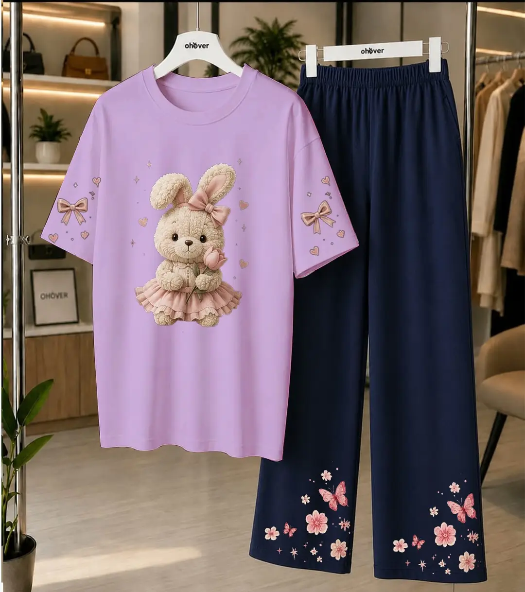 2 Pcs Women's Stitched Cotton Jersey Printed Night Suit