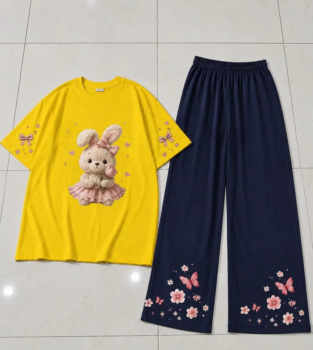 2 Pcs Women's Stitched Cotton Jersey Printed Night Suit