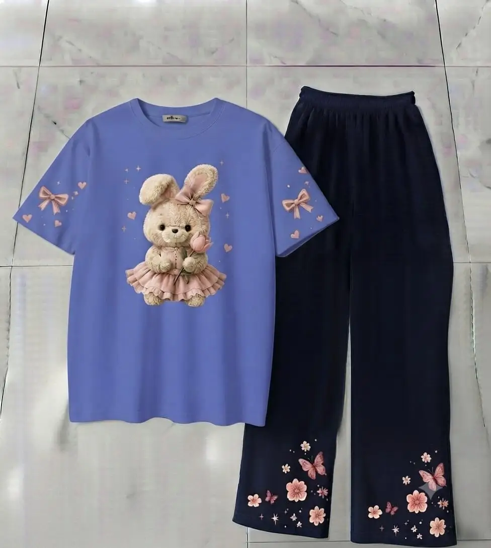 2 Pcs Women's Stitched Cotton Jersey Printed Night Suit