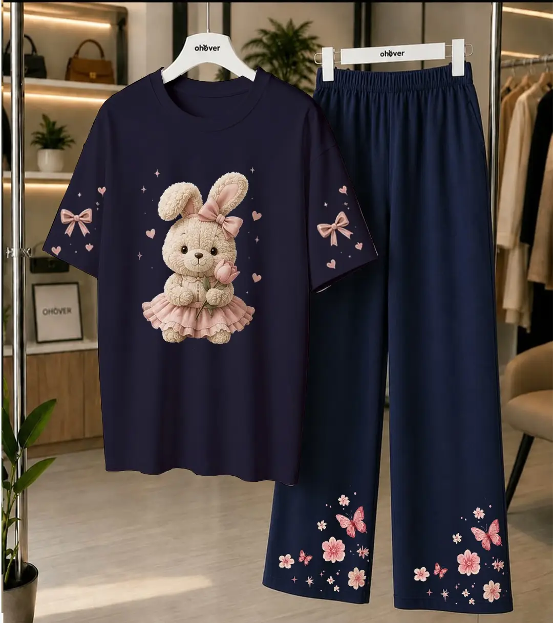 2 Pcs Women's Stitched Cotton Jersey Printed Night Suit