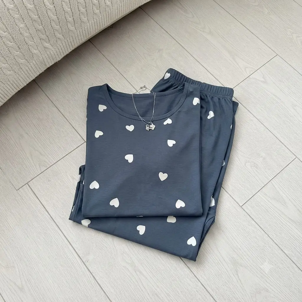 2 Pcs Women's Stitched Jersey Printed Night Suit