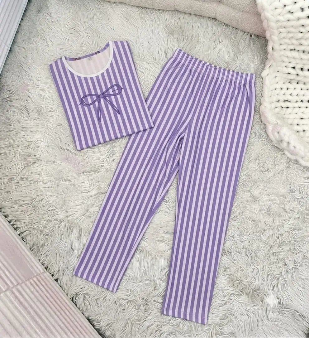 2 Pcs Women's Stitched Jersey Printed Night Suit