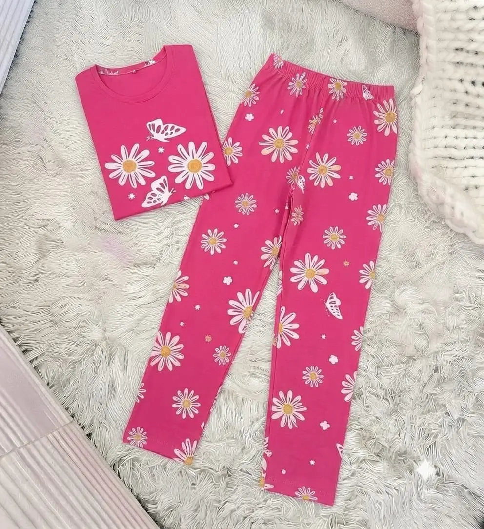 2 Pcs Women's Stitched Jersey Printed Night Suit