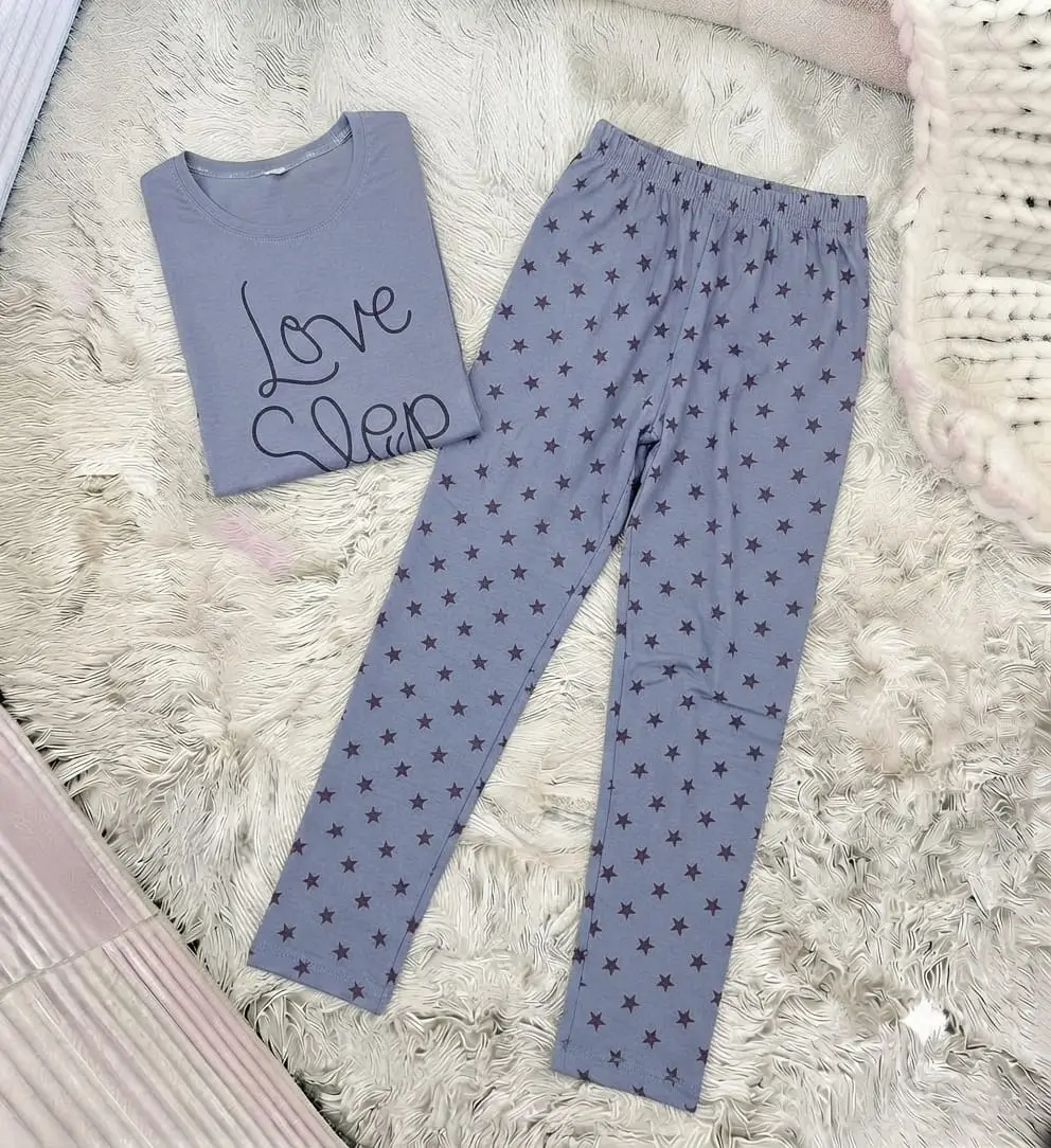 2 Pcs Women's Stitched Jersey Printed Night Suit
