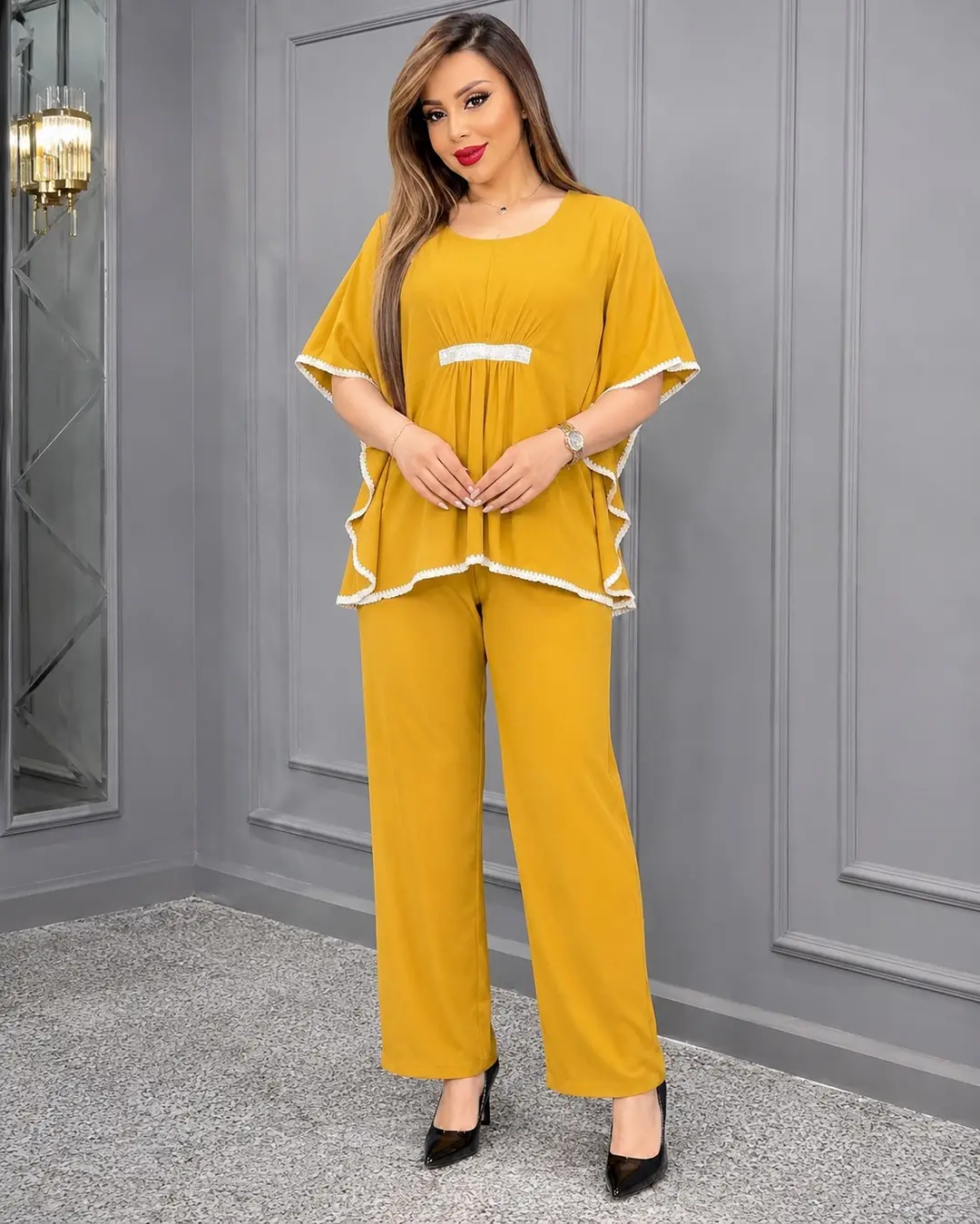 2 Pcs Women's Stitched Jersey Printed Night Suit