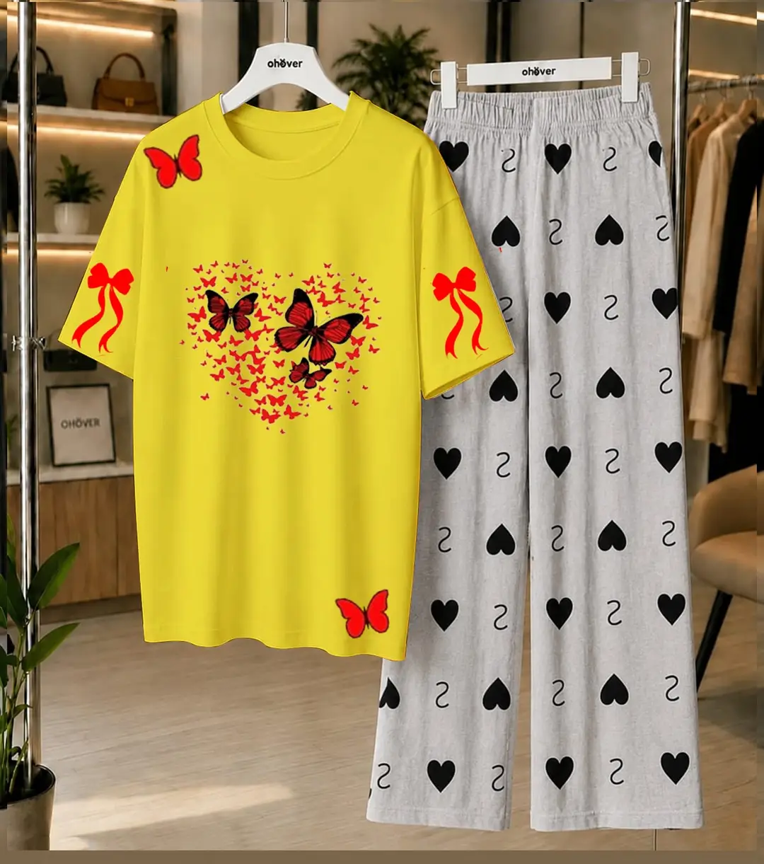 2 Pcs Women's Stitched Jersey Printed Night Suit