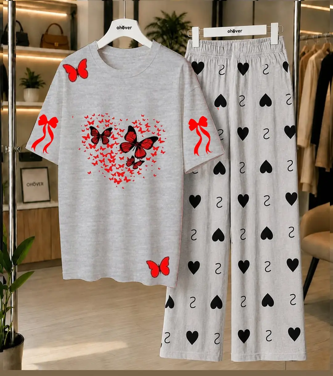 2 Pcs Women's Stitched Jersey Printed Night Suit