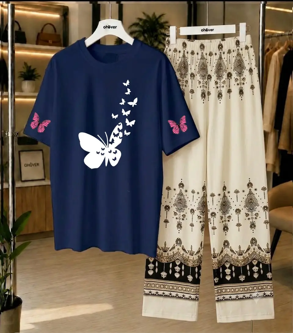 2 Pcs Women's Stitched Cotton Jersey Printed Night Suit
