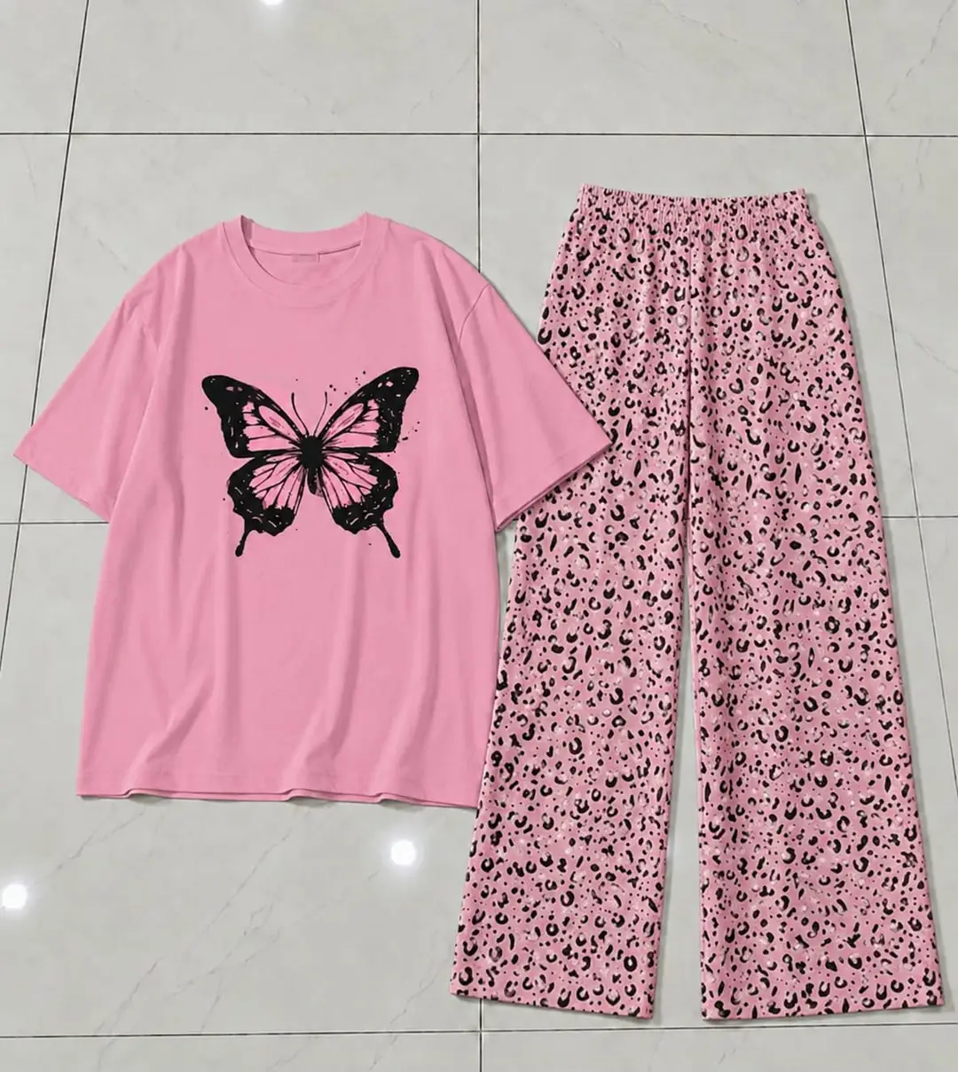 2 Pcs Women's Stitched Cotton Jersey Printed Night Suit