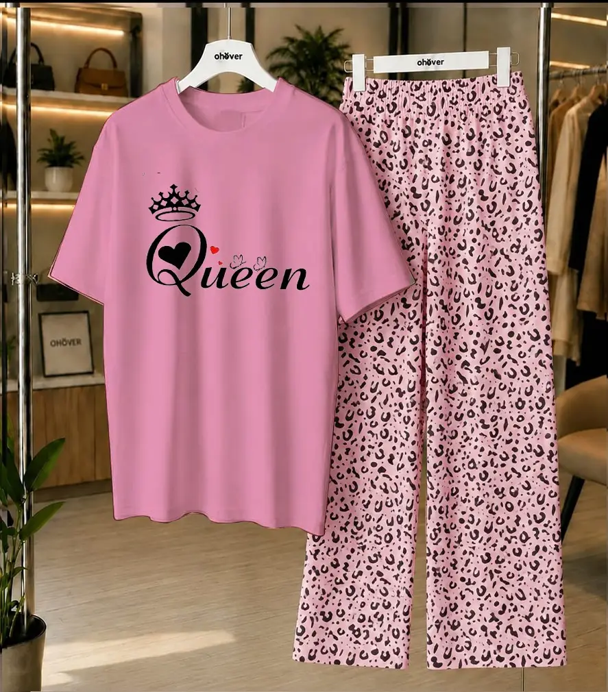 2 Pcs Women's Stitched Cotton Jersey Printed Night Suit