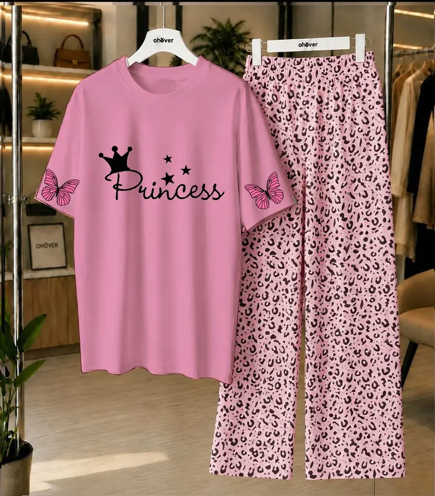 2 Pcs Women's Stitched Cotton Jersey Printed Night Suit