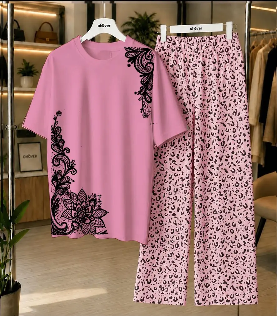 2 Pcs Women's Stitched Cotton Jersey Printed Night Suit
