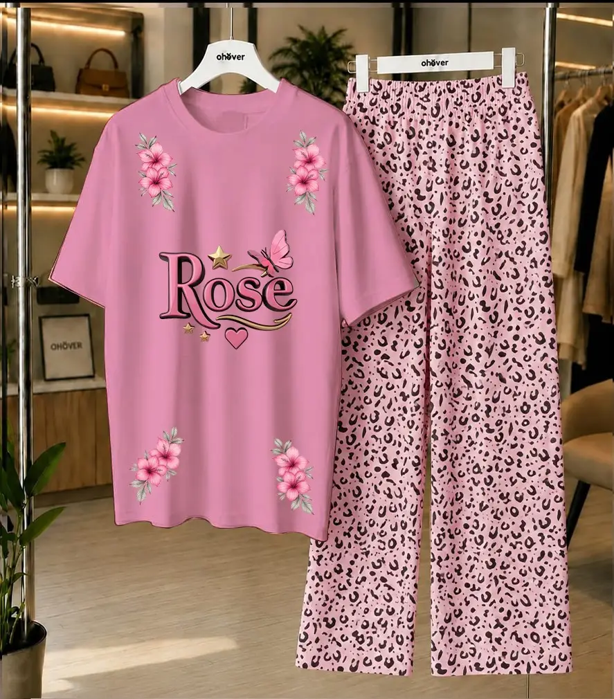 2 Pcs Women's Stitched Cotton Jersey Printed Night Suit