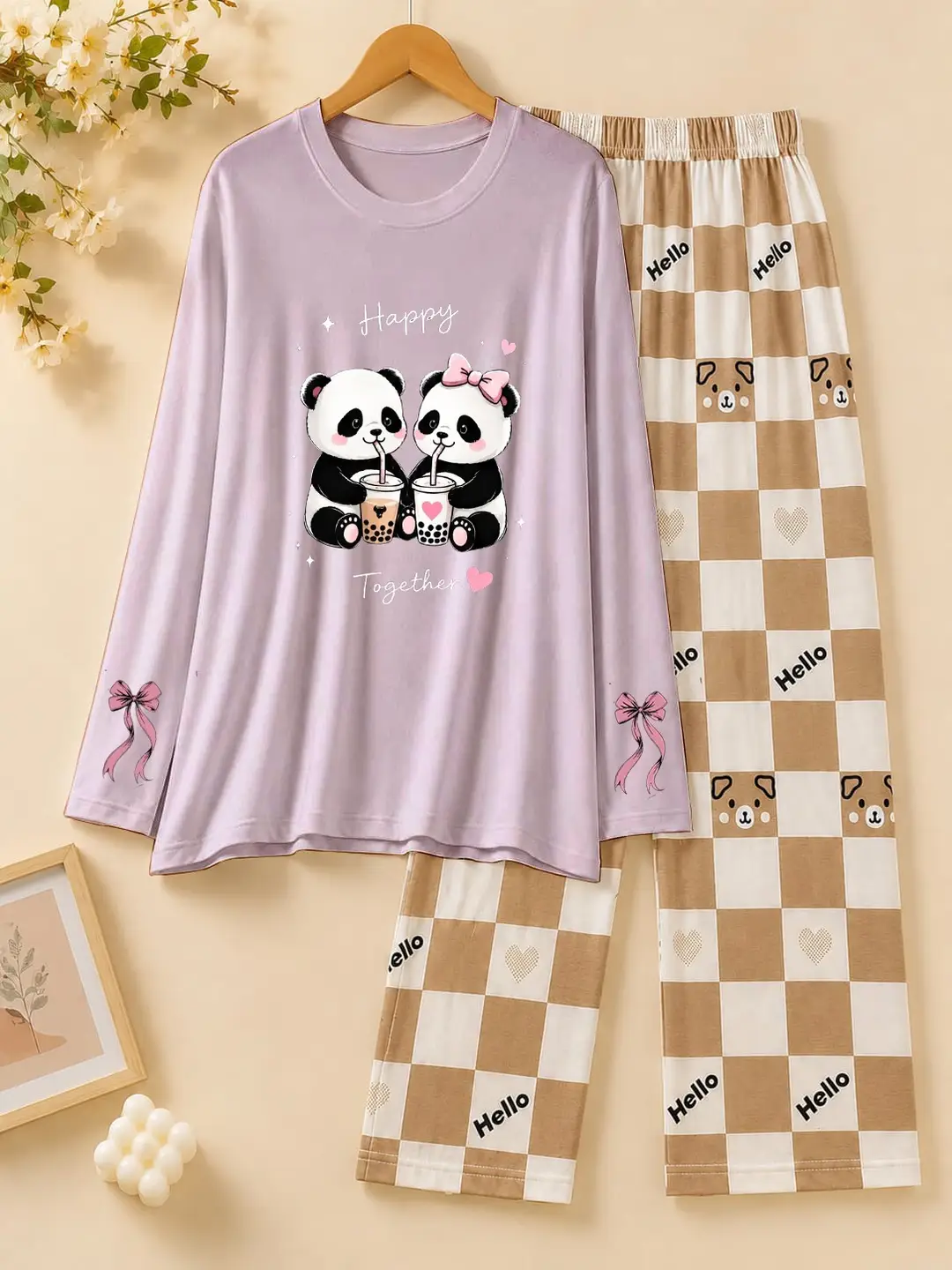 2 Pcs Women's Stitched Jersey Printed Night Suit