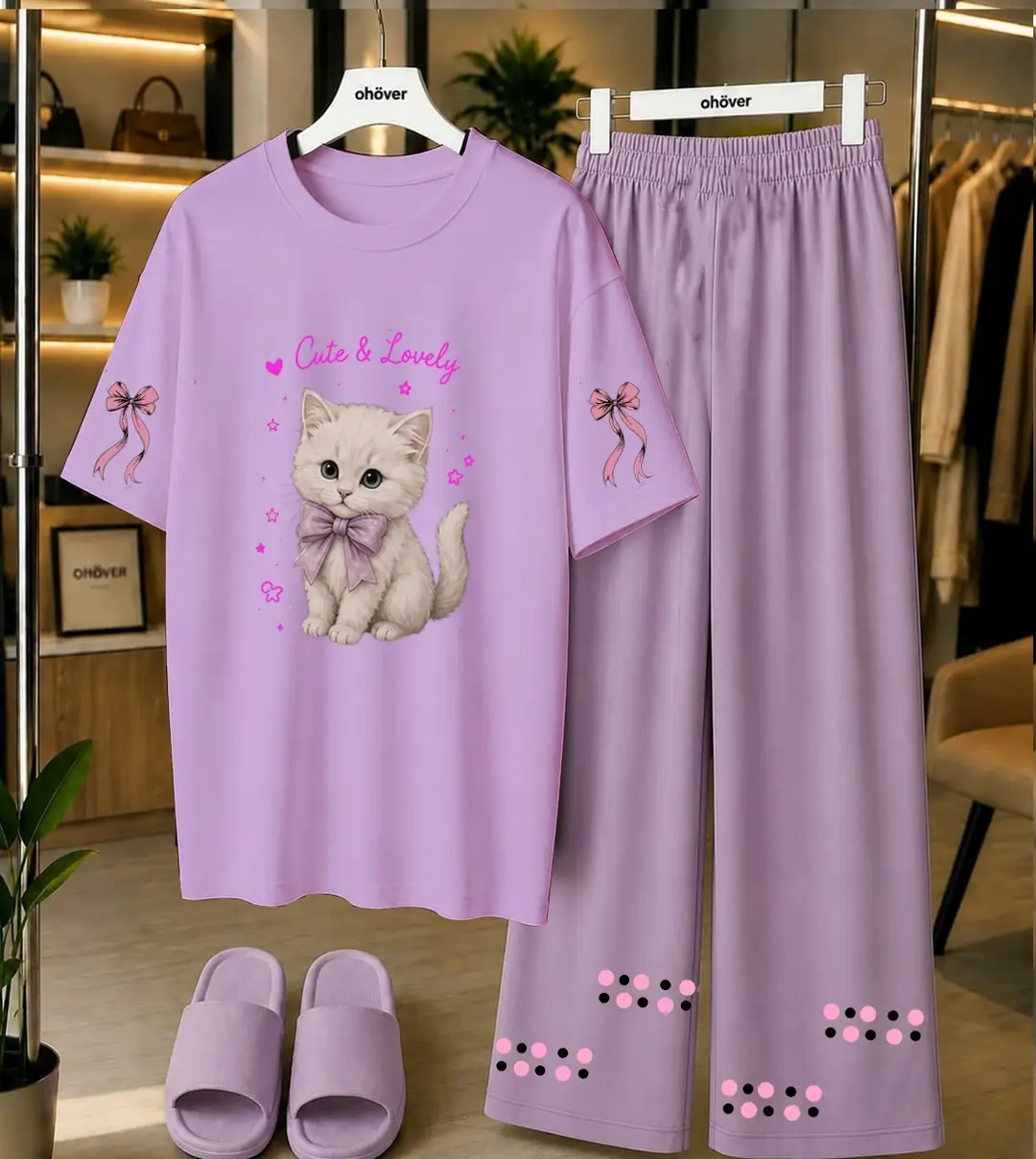 2 Pcs Women's Stitched Cotton Jersey Printed Night Suit