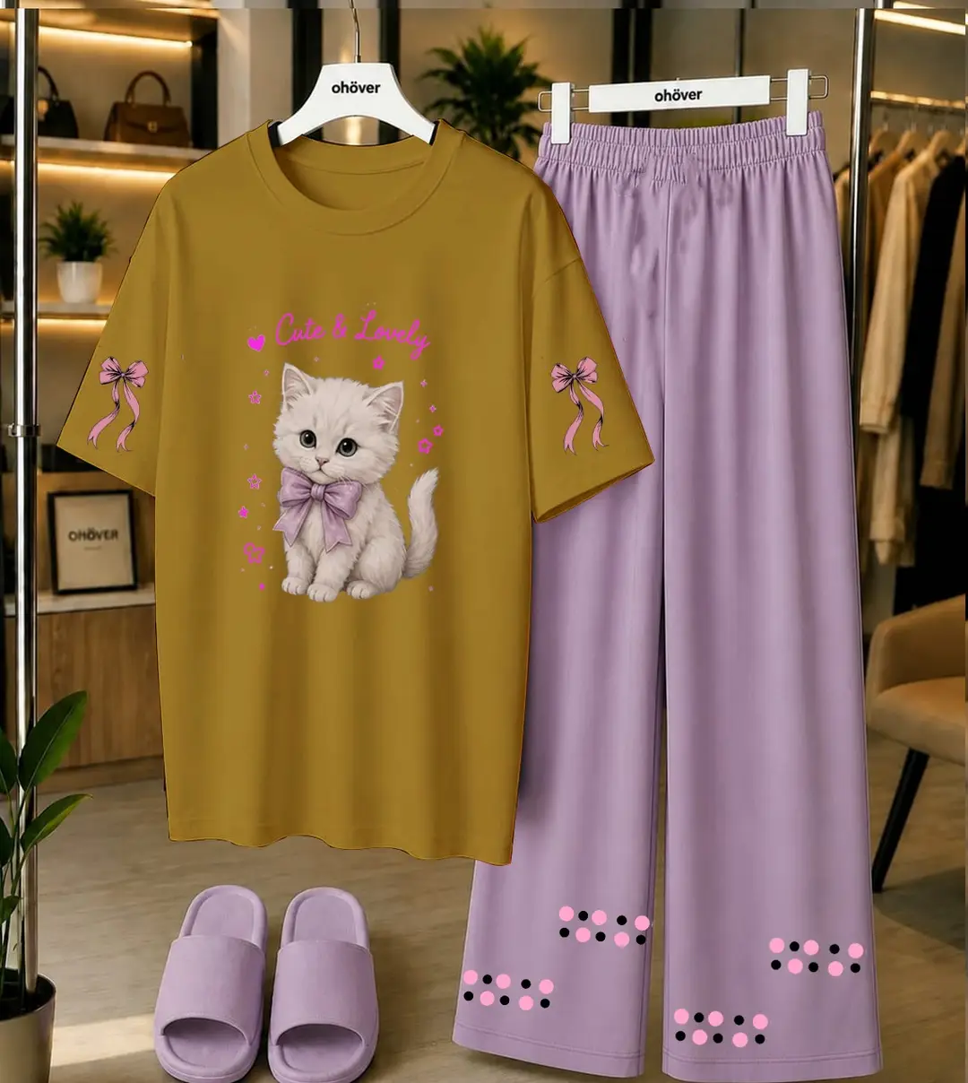 2 Pcs Women's Stitched Cotton Jersey Printed Night Suit