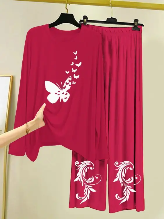 2 Pcs Women's Stitched Cotton Jersey Printed Night Suit